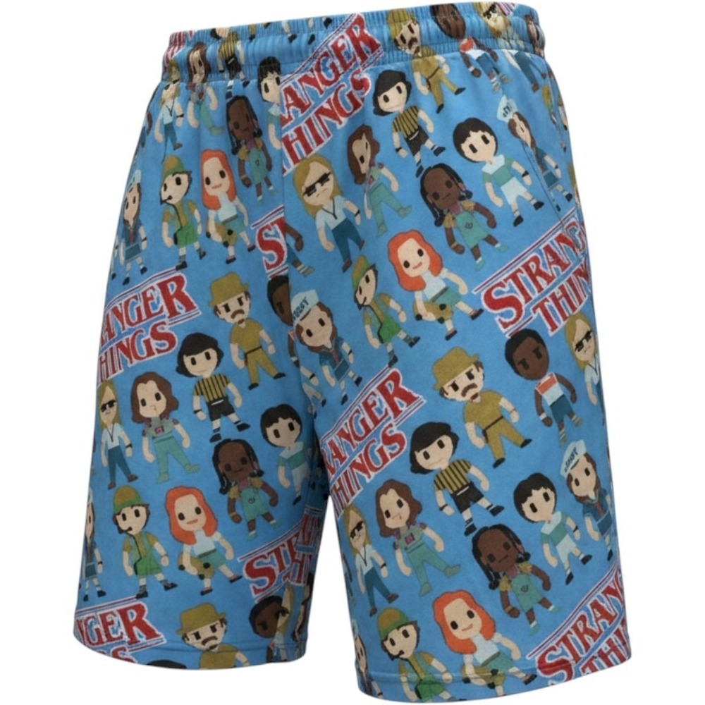 Stranger Things Sleep Shorts Sz 2XL Pajama Lounge Multicolor AOP athleisure